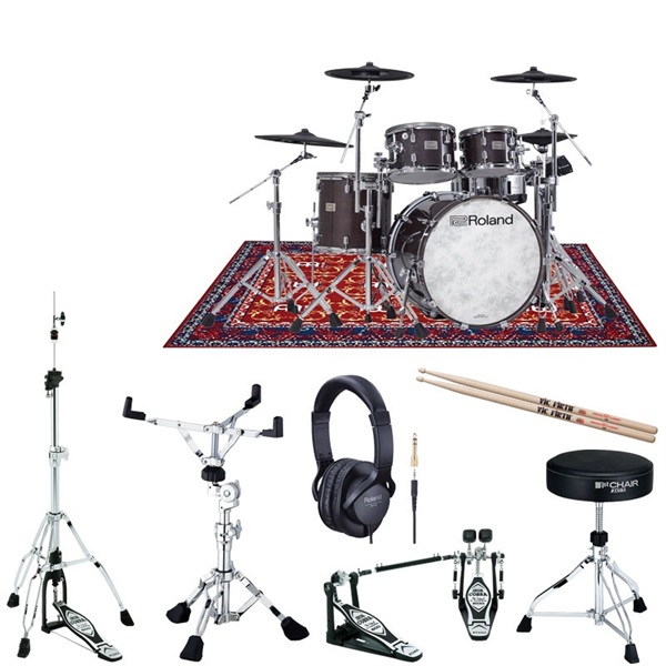Roland VAD706 GE TAMAハードウェアセット [V-Drums Acoustic Design / Gloss Ebony]