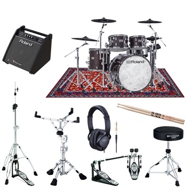 Roland VAD706 GE TAMAハードウェア＋モニタースピーカーセット [V-Drums Acoustic Design / Gloss Ebony]