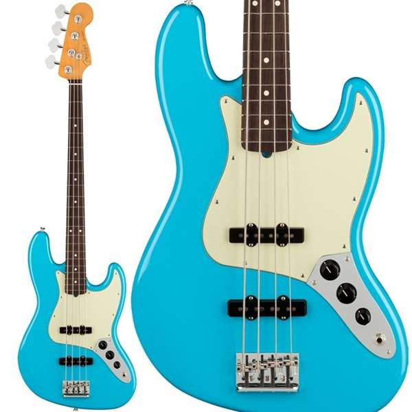 American Professional II Jazz Bass (Miami Blue/Rosewood) 【PREMIUM OUTLET SALE】の商品画像