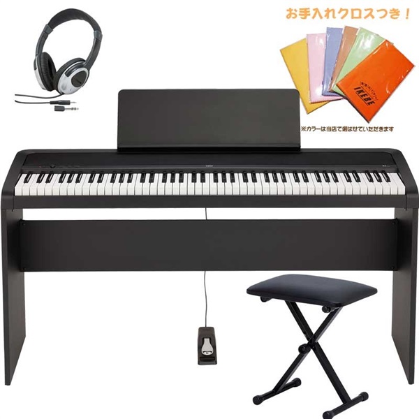 KORG B2-BK+純正スタンド+X型イスセット【お手入れクロス、ヘッドホン付】【代引不可】【沖縄・離島送料別途見積】