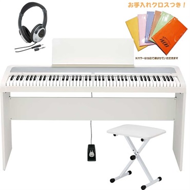 KORG KORG B2-WH+純正スタンド+X型イスセット【お手入れクロス、ヘッドホン付】【代引不可】【沖縄・離島送料別途見積】