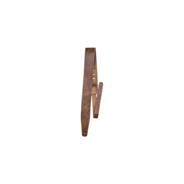 PERRI'S 2.5 BASEBALL LEATHER GUITAR STRAP - TAN[SP25S-7049]