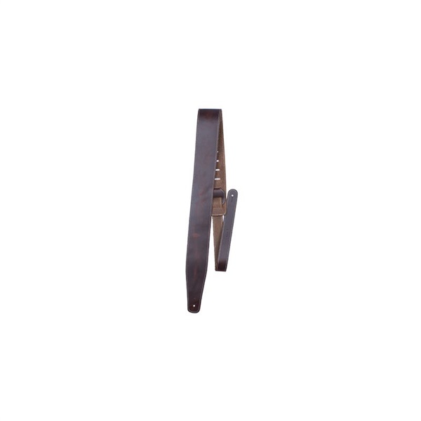 PERRI'S 2.5 BASEBALL LEATHER GUITAR STRAP - BROWN[SP25S-7050]