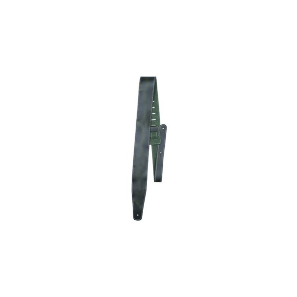 PERRI'S 2.5 BASEBALL LEATHER GUITAR STRAP - GREEN[SP25S-7052]