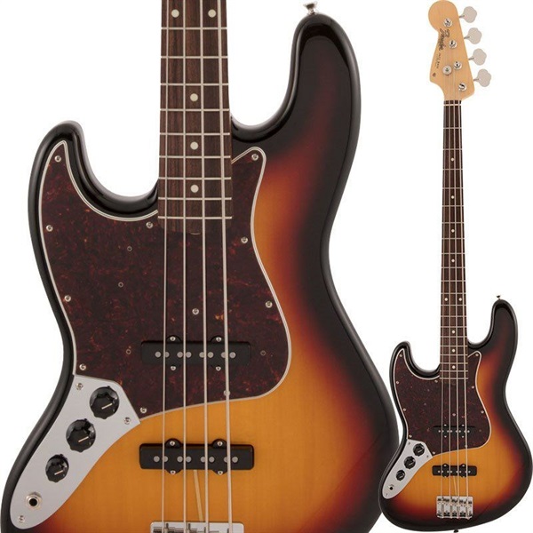 Fender Made in Japan 【入荷待ち、ご予約受付中】 Traditional 60s Jazz Bass Left-Handed (3-Color Sunburst)