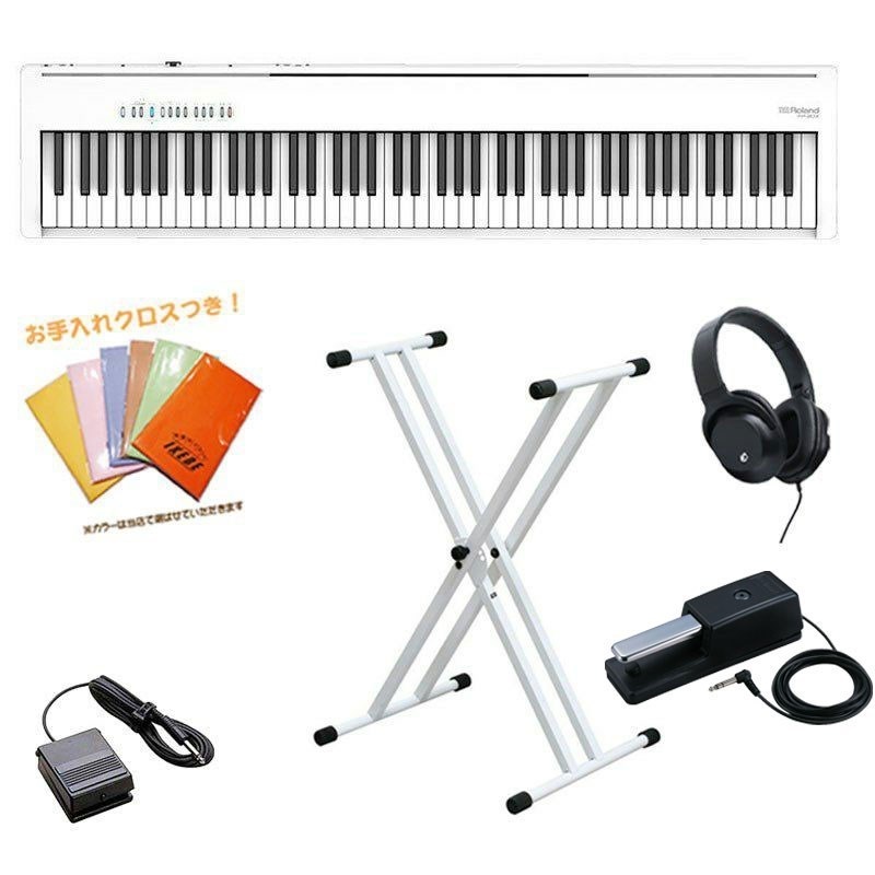 Roland FP-30X-WH+X型スタンド+DP-10セット【ヘッドホン・お手入れクロス付】【沖縄・離島送料別途お見積もり】【代引不可】(電子ピアノ)
