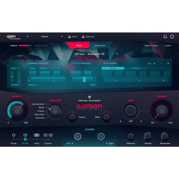 UJAM Virtual Guitarist CARBON(ユージャム)(ヴァーチャルギタリスト)(オンライン納品)(2時間以内に納品)