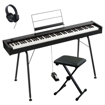 DIGITAL PIANO D1(ブラック)+【ST-SV1-BK+汎用X型イスセット・お手入れクロス、ヘッドホン付き】【沖縄・離島送料別途見積】【代引き不可】