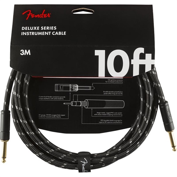 Deluxe Series Instrument Cable， Straight/Straight， 10'， Blackの商品画像