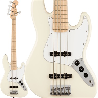 Affinity Series Jazz Bass V (Olympic White/Maple)