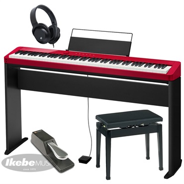 CASIO カシオ Privia PX-S1100RD+純正スタンド+高低自在イス+ダンパーペダルセット【代引不可】【沖縄・離島送料別途見積】(電子ピアノ)