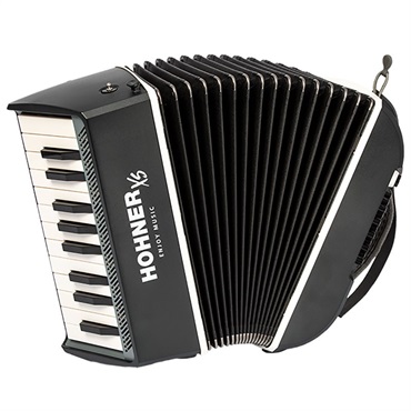 Hohner XSｱｺｰﾃﾞｨｵﾝ ピアノキー Dark grey 【超小型・軽量アコーディオン！】