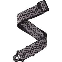 Auto Lock Guitar Strap［50BAL03/Black Geometric Padded］
