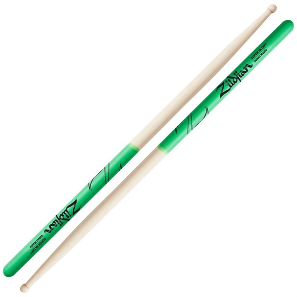 Zildjian LAZLZS7AMDG [Maple Series Super 7A / Wood Tip / Natural Finish / Green DIP]