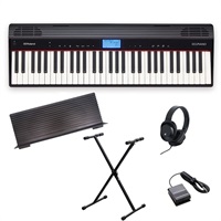 GO:PIANO Entry Keyboard (GO-61P)+X型スタンド&汎用ヘッドホン付き【kbdset】(電子ピアノ)