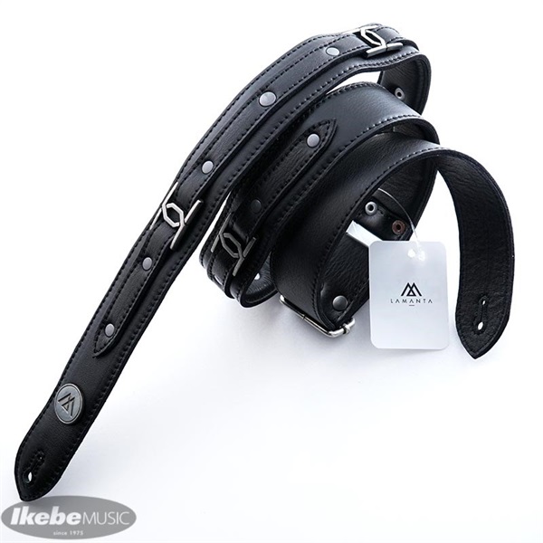 LAMANTA Square L (Black Leather & Silver Parts) [LM72BSL]