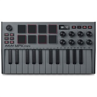 MPK mini Special Edition Grey (25鍵USB-MIDIキーボードコントローラー) (アカイ)(エムピーケーミニ) 【NKS対応製品Komplete 15 Selectバウチャー無償提供】