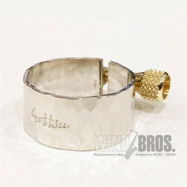 Gottsu ゴッツ バリトンサックス/ラバー用リガチャー Solid Silver Ligature