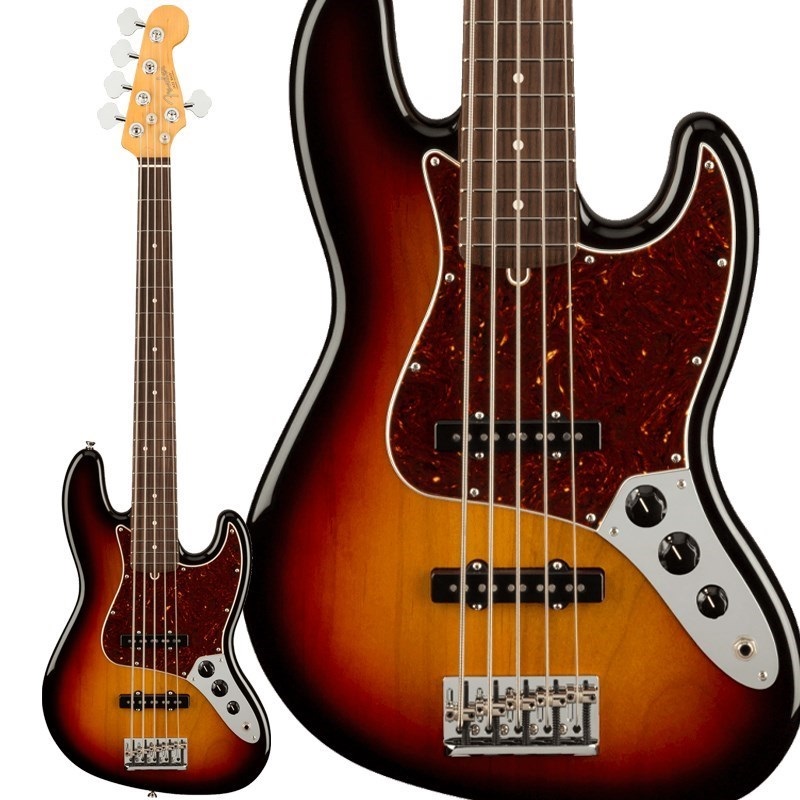 American Professional II Jazz Bass V (3-Color Sunburst/Rosewood) 【PREMIUM OUTLET SALE】の商品画像