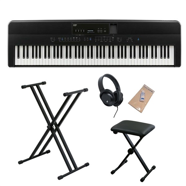 KAWAI ES920B（ブラック）+X型スタンド+X型イスセット【ヘッドホン付】【代引不可】【沖縄・離島送料別途見積】(電子ピアノ)