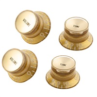 Top Hat Knobs with Inserts 4 pack (Aged Gold/Gold Metal Insert) [PRMK-030]