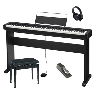 CASIO CDP-S160＋専用スタンド＋ダンパーペダル＋高低自在イスセット【ヘッドホン付】(電子ピアノ)