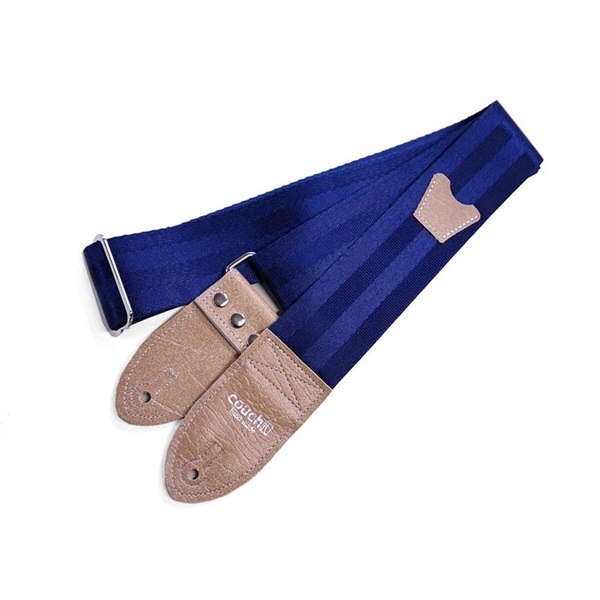 Couch Guitar Strap Navy Seatbelt Pickholder