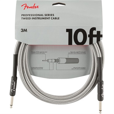 Fender USA 【春得セール】 PROFESSIONAL SERIES CABLE 10feet (WHITE TWEED)(#0990820063)