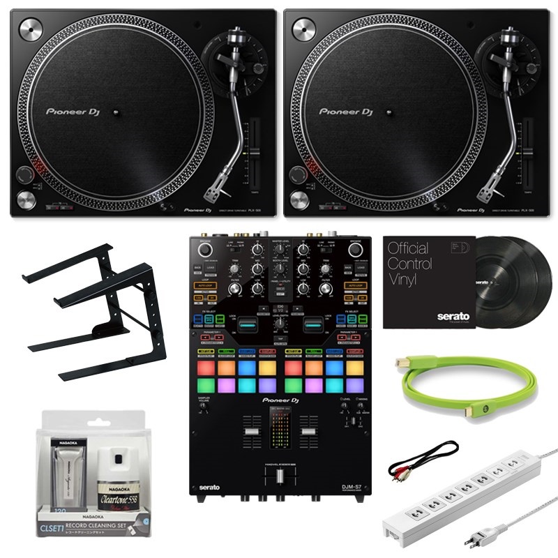 Pioneer DJ PLX-500-K + DJM-S7 スクラッチDJ入門10点セット【Pioneer