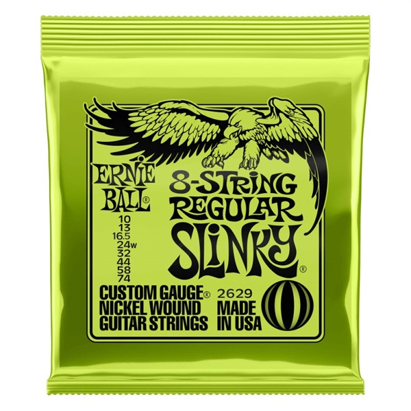 ERNIE BALL Regular Slinky 8-Strings Nickel Wound Electric Guitar Strings #2629