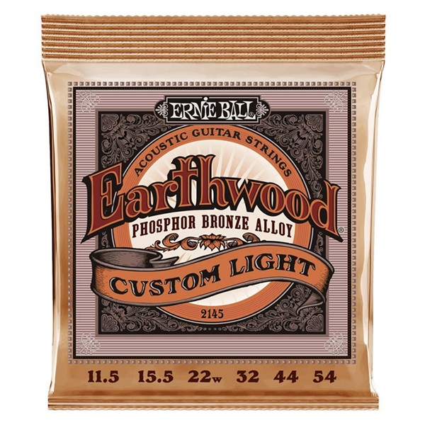 ERNIE BALL Earthwood Acoustic Phosphor Bronze 2145 CUSTOM LIGHT （11.5-54）