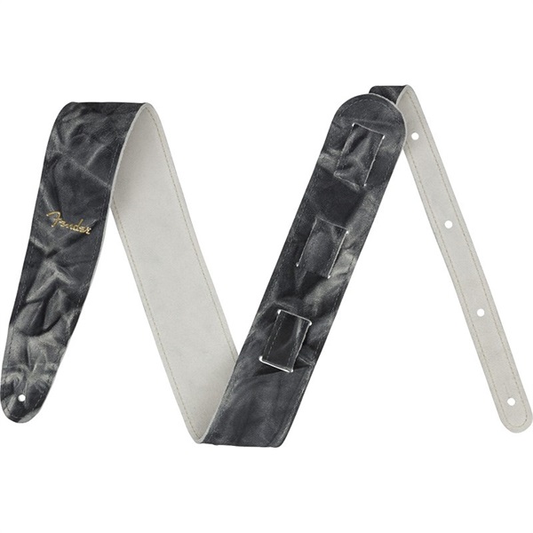 Fender USA Tie Dye Leather Strap (Black) (#0990650106)