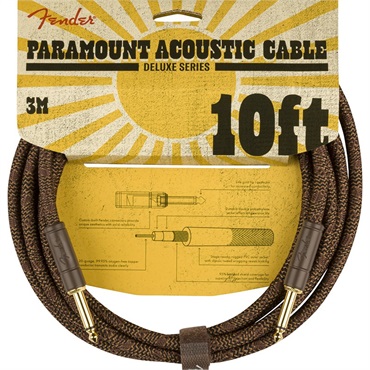 Fender USA Paramount 10’ Acoustic Instrument Cable (Brown) (#0990910007)