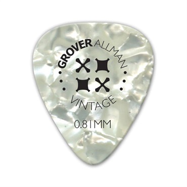 Grover Allman Vintage Celluloid Pro Picks 0.81mm [White]