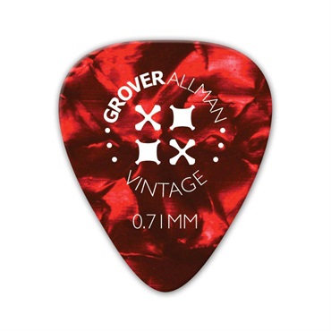 Grover Allman Vintage Celluloid Pro Picks 0.71mm [Red]