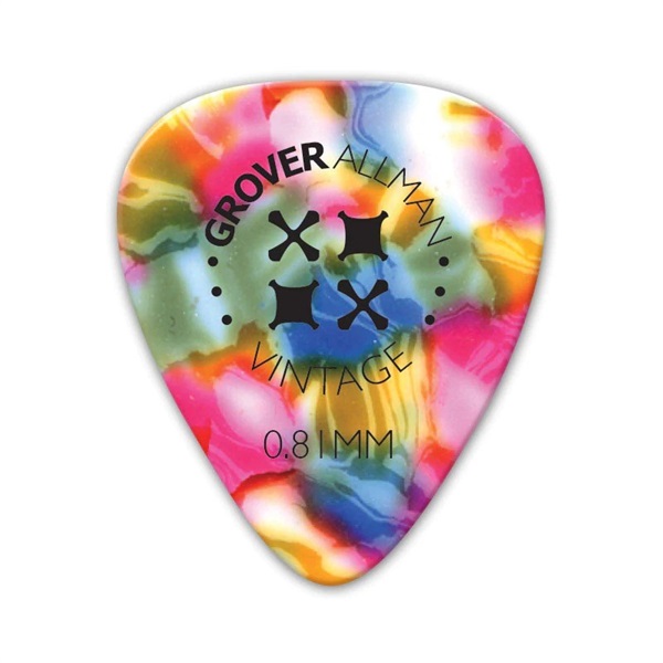 Grover Allman Vintage Celluloid Pro Picks 0.81mm [Rainbow
