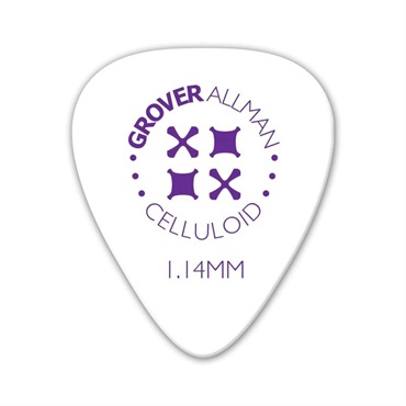 Grover Allman Celluloid Standard Pro Picks 1.14mm [White]