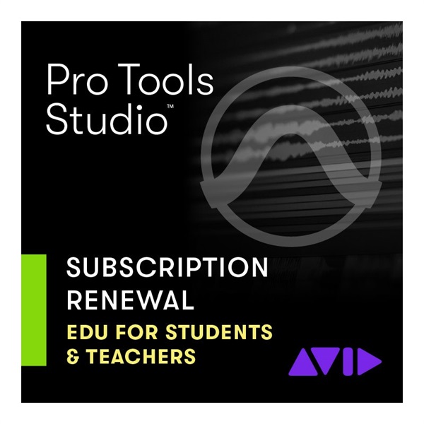 Pro Tools Studio 学生/教師用年間サブスクリプション(更新)(アカデミック版)(9938-30003-60)(オンライン納品)(代引不可)の商品画像