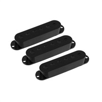Set of 3 Black Pickup Covers for Stratocaster [8211]