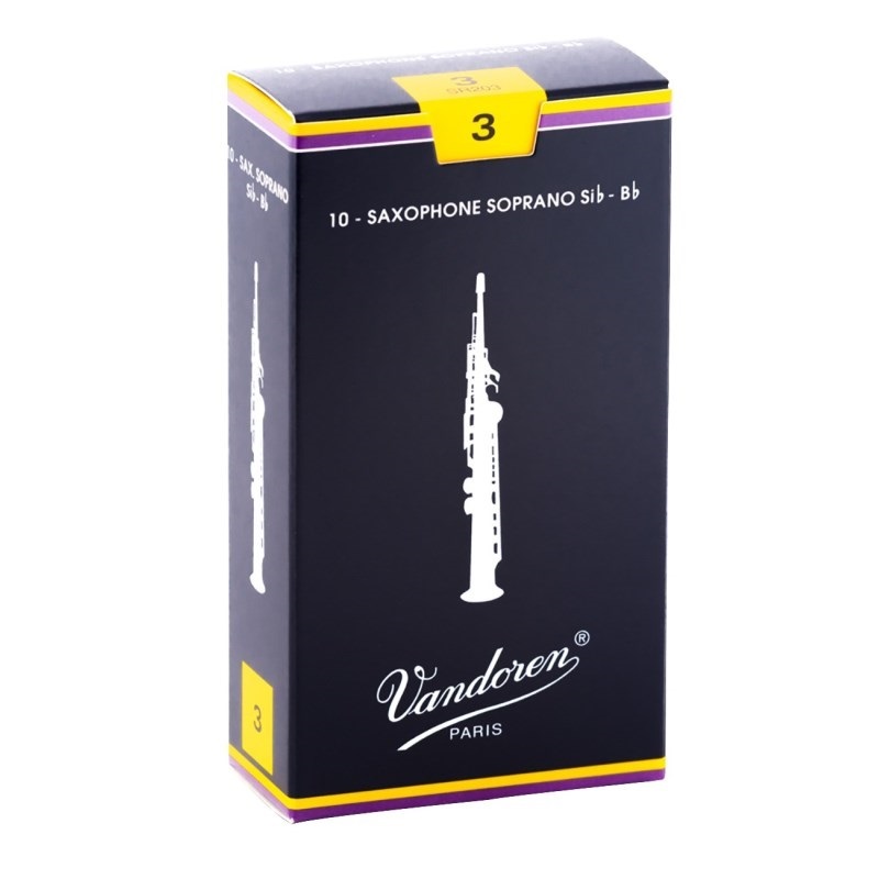 VANDOREN 「3」ソプラノサックス用リード Traditional (青箱) |イケベ