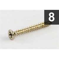 【PREMIUM OUTLET SALE】 Pack of 8 Nickel Humbucking Ring Screws [7563]