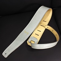 Handmade Leather Straps Leather & Leather Series 2.5inch Standard Tail 【 Light Green / Cream 】