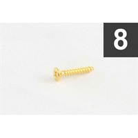 Pack of 8 Gold Short Humbucking Ring Screws [7560]