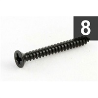 Pack of 8 Black Humbucking Ring Screws [7565]