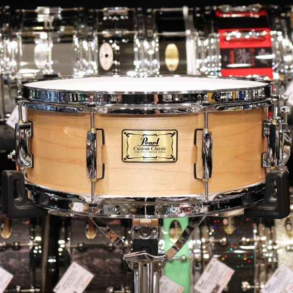 Pearl（パール）/CL-6314SY Custom Classic 14”x5,5” 1ピースメイプル スタンド ケース付属 【USED】スネアドラム【マークイズ福岡ももち店】14×55テンション数