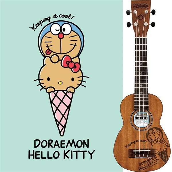 Leho DORAEMON x HELLO KITTY UKULELE HOT SUMMER [ソプラノ・ウクレレ