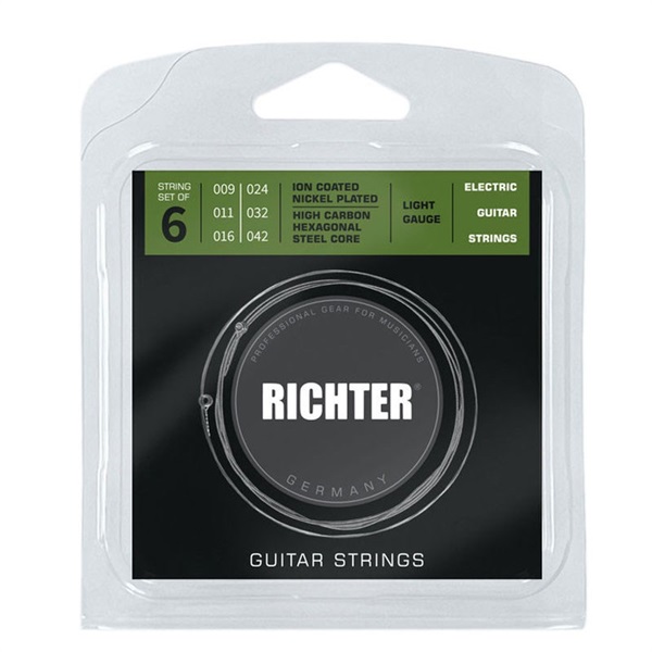 Richter Straps 【創業50周年大決算SALE】 ＃1804 Electric Guitar String set [9-42/Light Gauge]