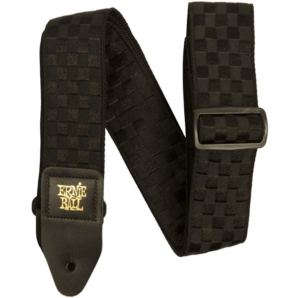 ERNIE BALL BLACK CHECKERS JACQUARD STRAP [#5341]