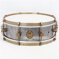 Raw Steel Snare Drum 14 x 5 with Raw Brass Hoops