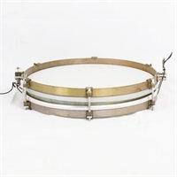 Pancake 12 x 1.5 Raw Brass Snare Drum [Single Tension，No Lugs， with Brass Single Hoops]